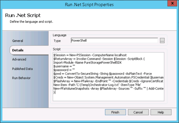 Orchestrator PowerShell