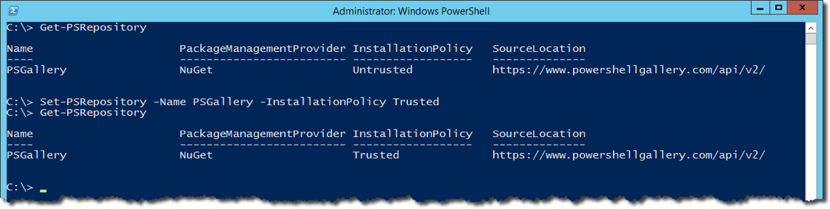 Set InstallationPolicy