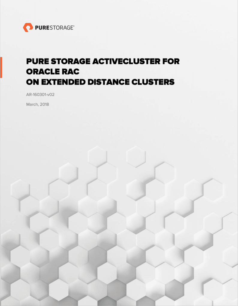 ActiveCluster for Oracle RAC on Extended Distance Cluster