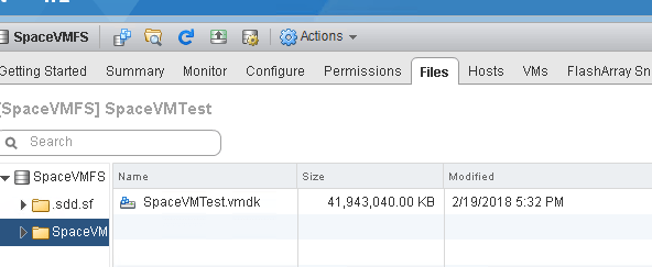 VFMS and Thick Virtual Disks