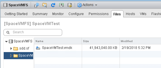 VFMS and Thick Virtual Disks