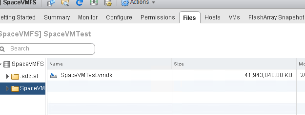 VFMS and Thick Virtual Disks