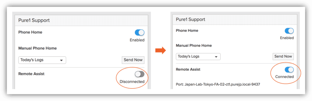 GUI で RemoteAssist 機能を有効化