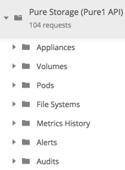 Pure1 Postman collection folder view