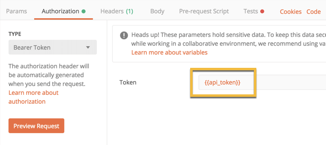 Pure1 Authorization token used in Postman