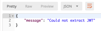 Could not extract JWT