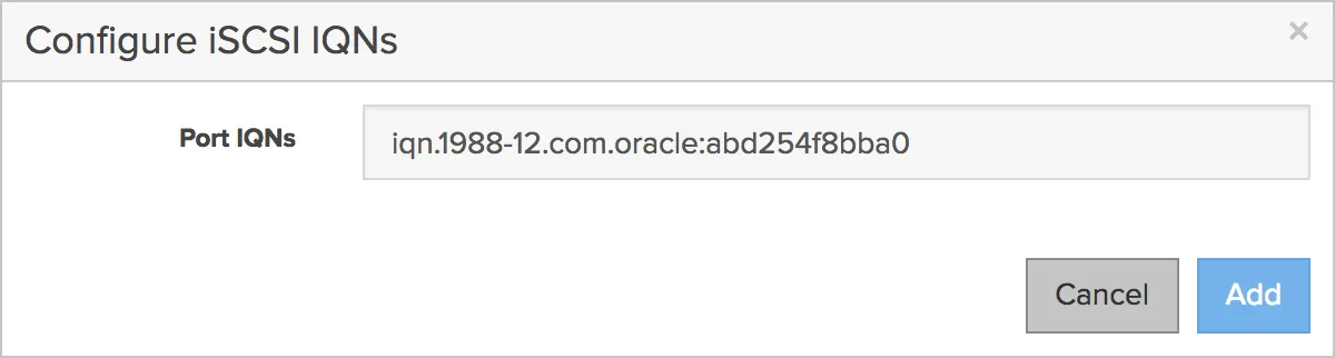 Configure iSCSI IQN Port