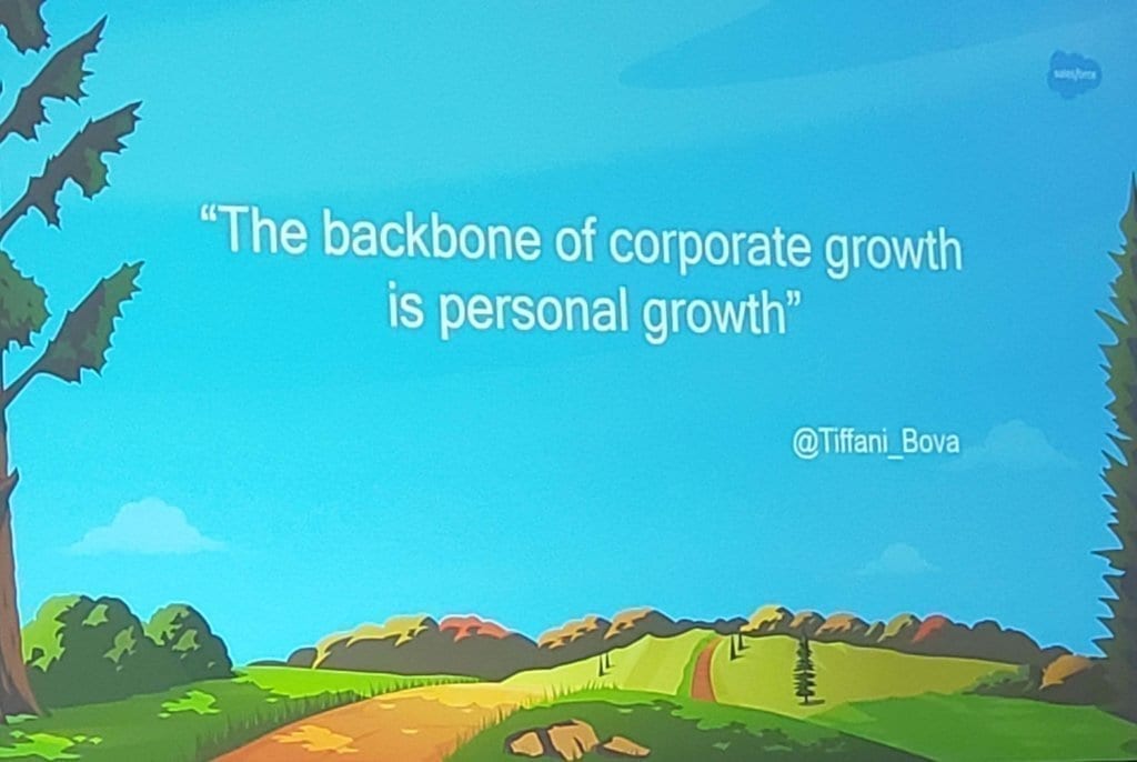 The backbone of corporate growth is personal growth.