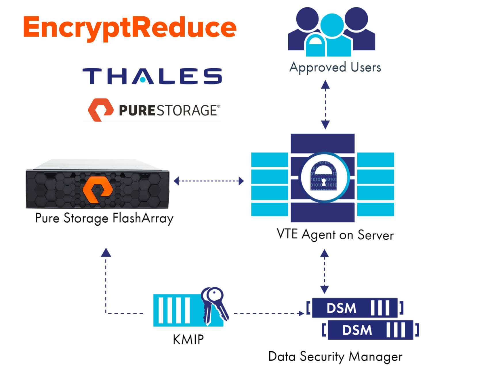 Encrypted storage. Key Management Server.