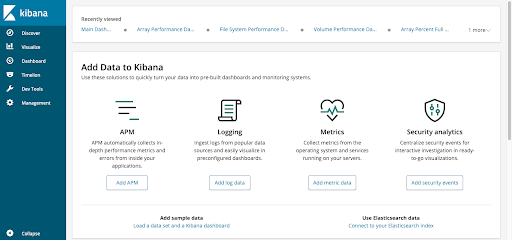 Customize Pure1 Dashboard with Kibana