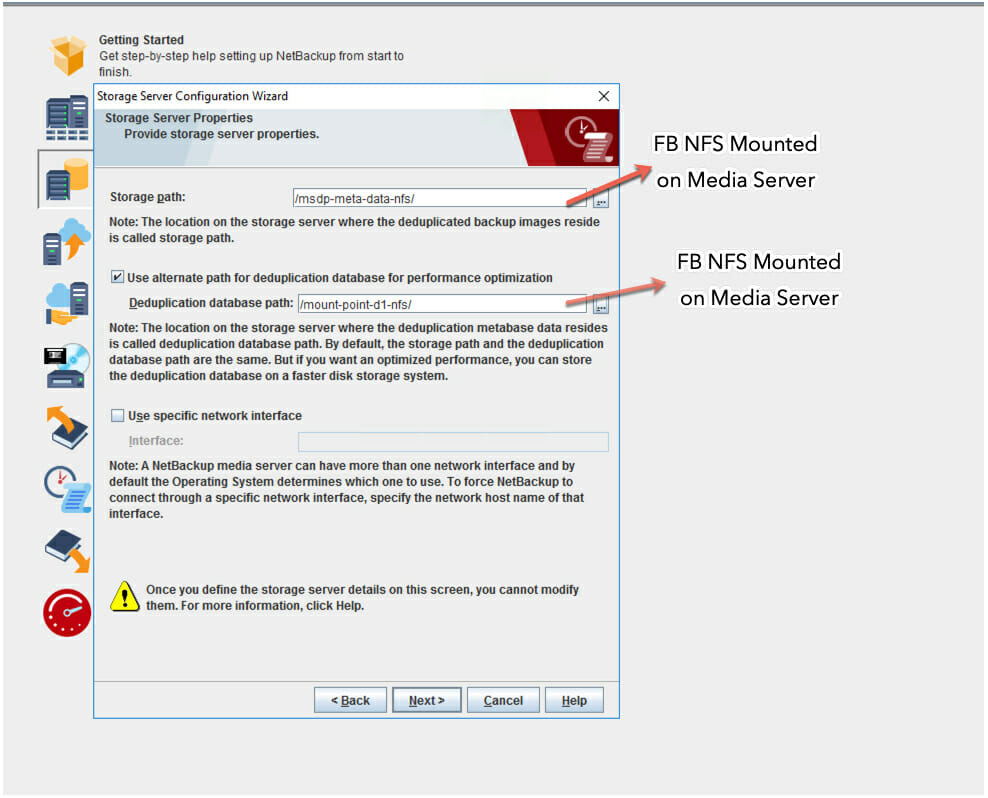 Step 3: Choose a storage path and a deduplication database path