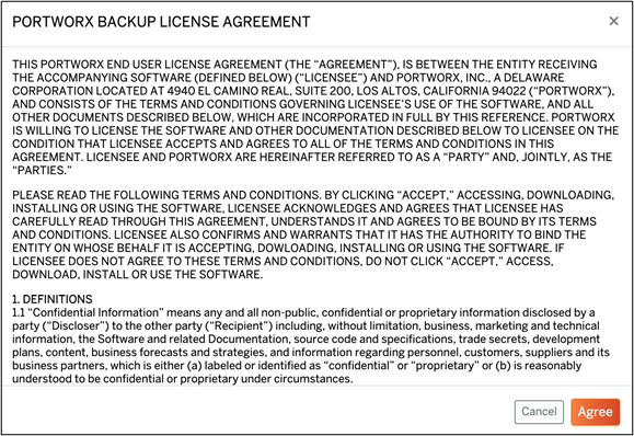 Portworx Backup License Agreement
