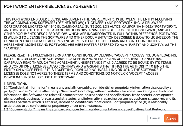 Portworx License Agreement