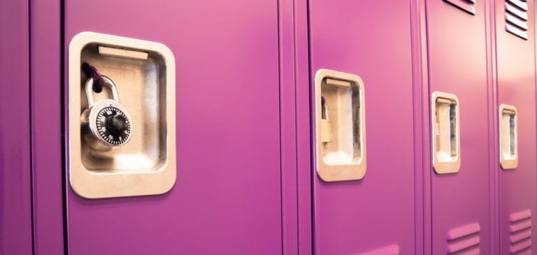 row of lockers