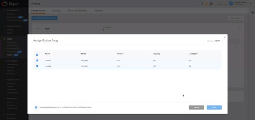 assign fusion array