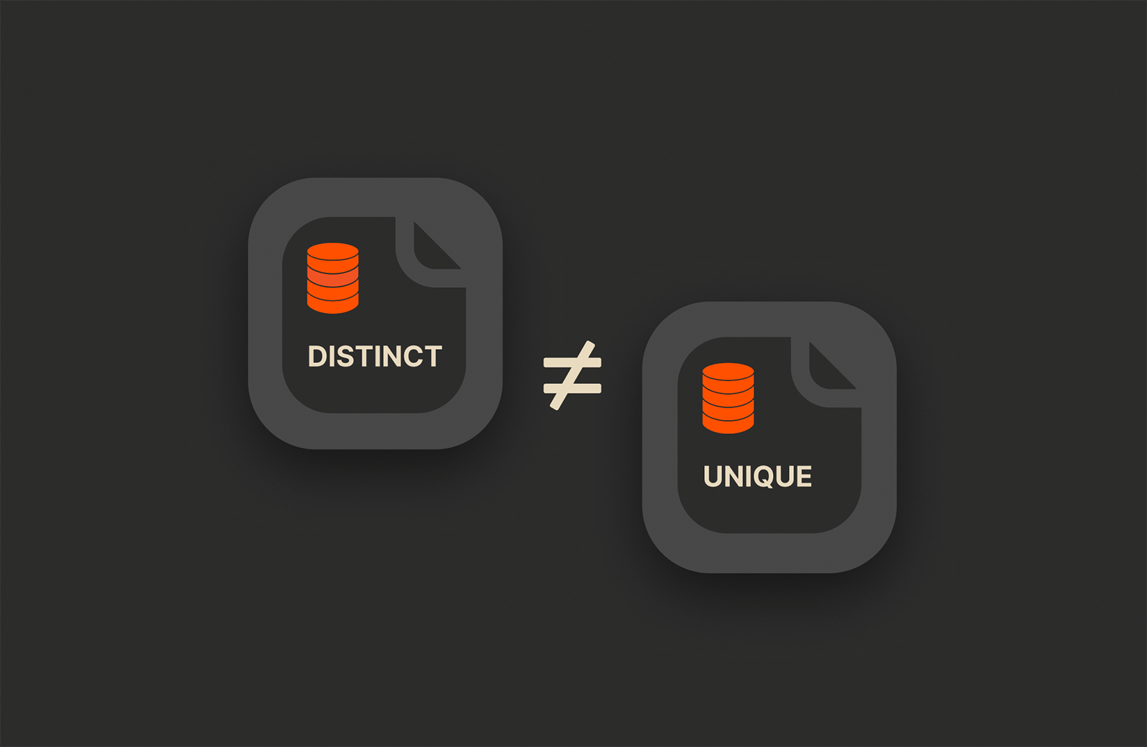 SQL DISTINCT vs. UNIQUE