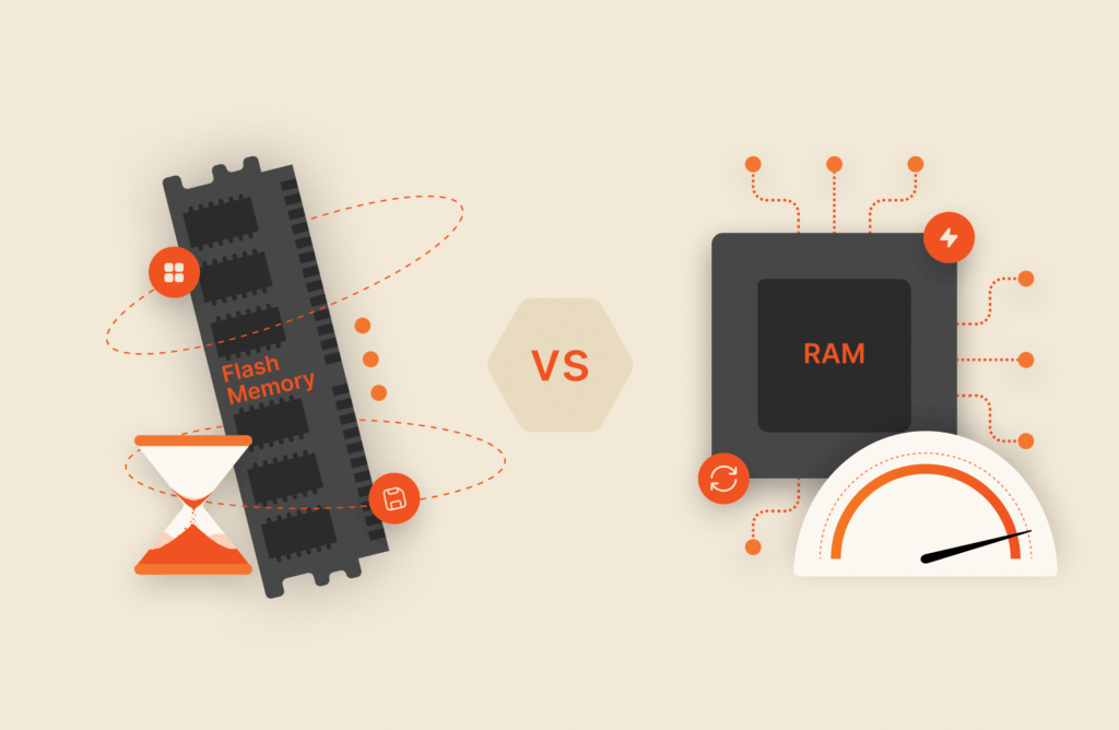 Flash Memory vs. RAM
