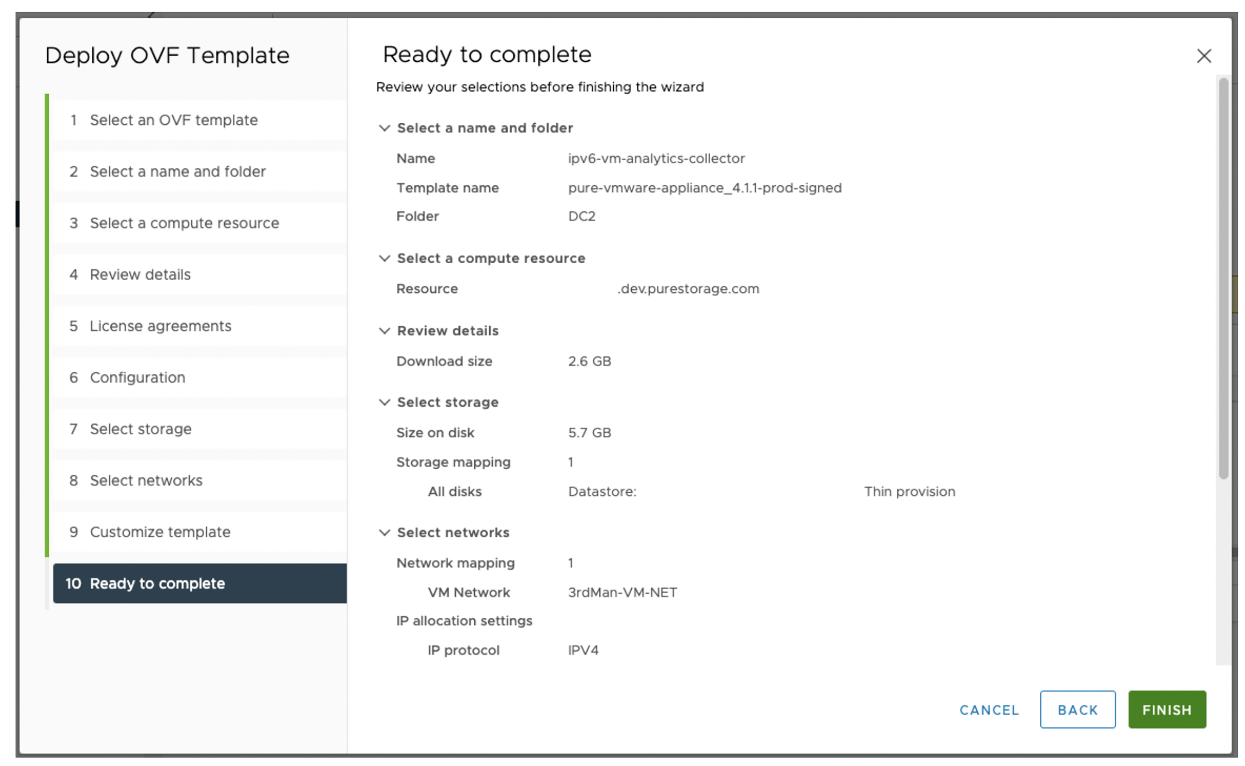 Deploy a VM Analytics Collector